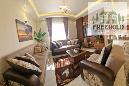 Furnished 211 sqm apartment for rent in Madinaty B1, double-facing garden, park & street view, prime location steps from Madinaty Club and services.