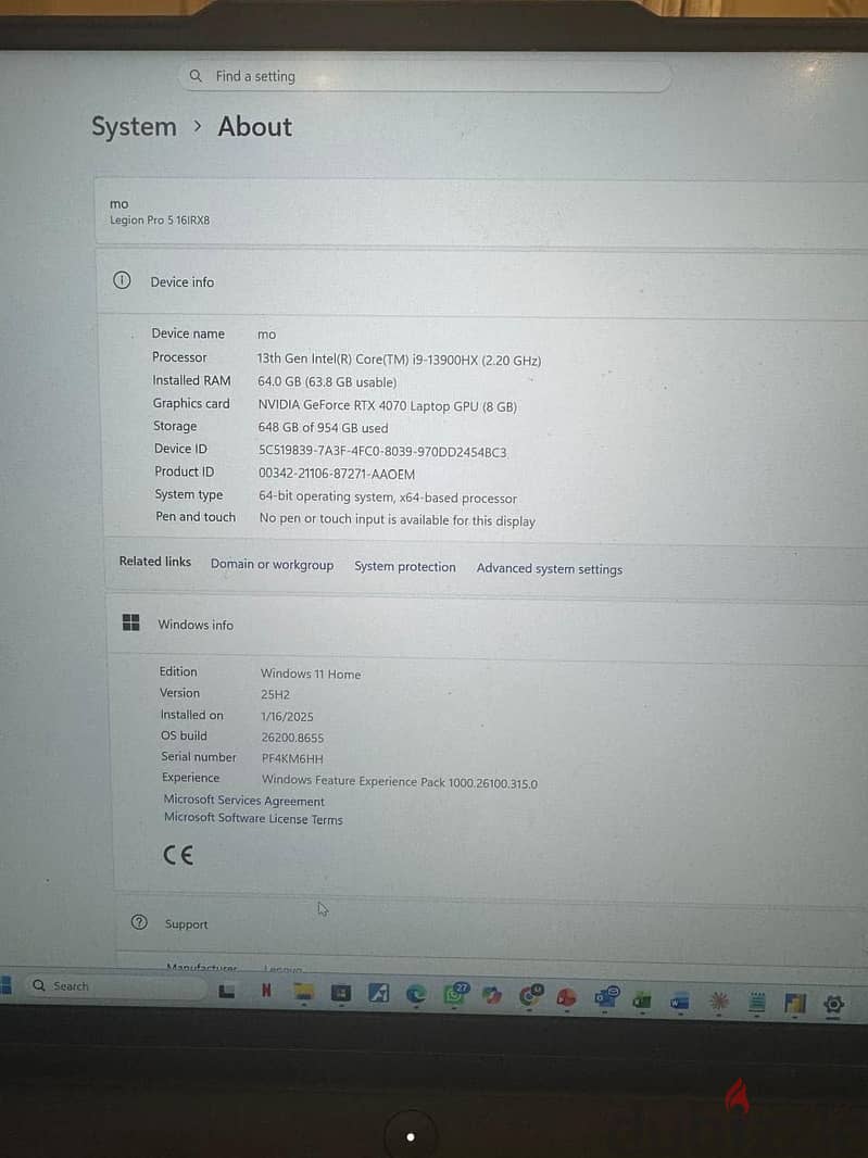 Lenovo legion pro 5i 3