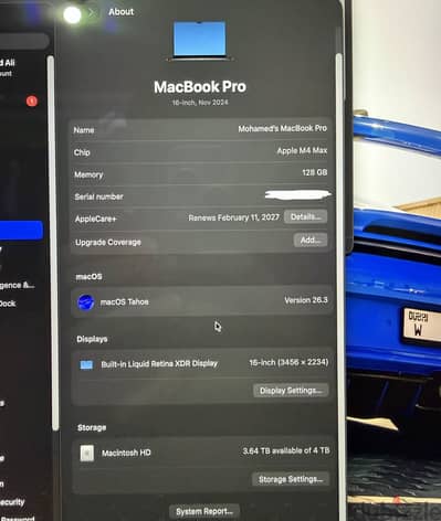 Macbook Pro M4 Max 128GB/4TB 16 inch