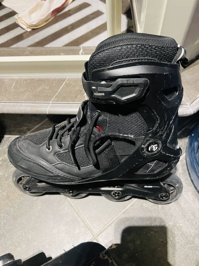 Oxelo MF500 Freeride Inline Skates + Full Protection Set 3