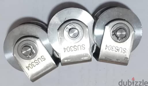 عجلات SUS304 U-grooved (عدد ٣ عجلات).