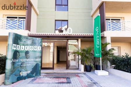 اقل من سعر الماركت شقة 3غرف + 160م جاردن استلام فوري في جرين 6 مباني ادريس التوسعات الشمالية اكتوبر