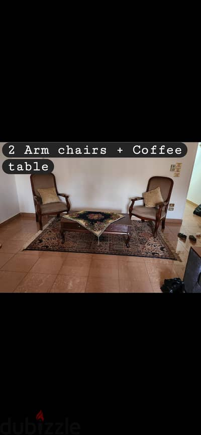 ترابيزه قهوه مع ٢ فوتيه قماش قطيفه مستورده