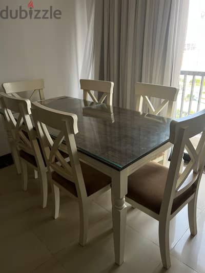 Dining table with 6 chairs