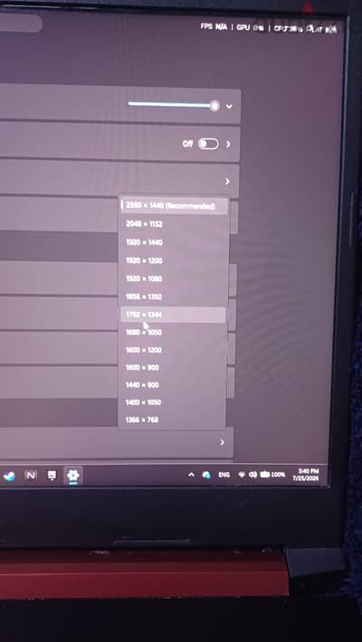 لابتوب acer rtx 2060 مع شاشه 2k