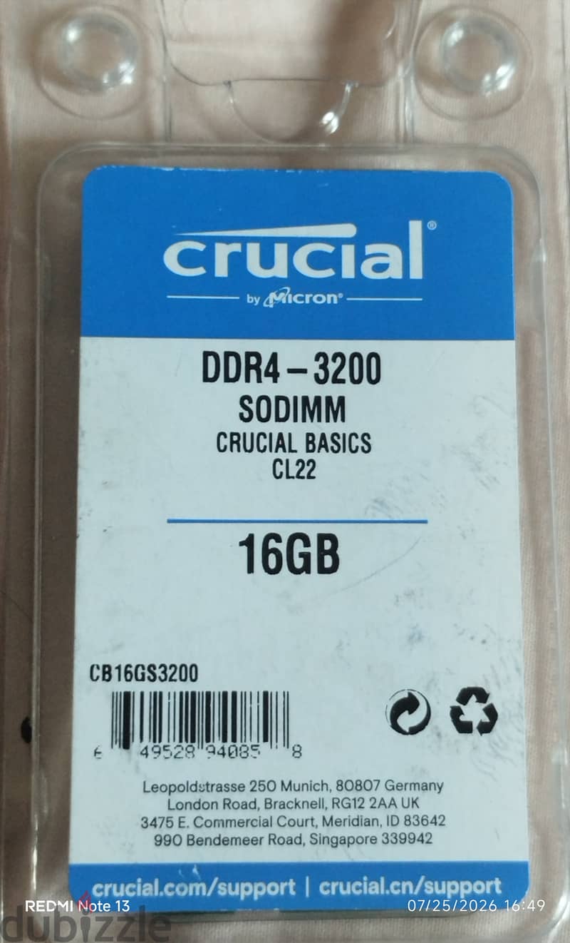 RAM 16GB DDR4 for laptops 1