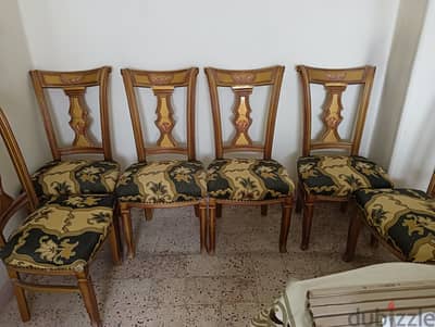 سفرة ٦ كراسى خشب زان