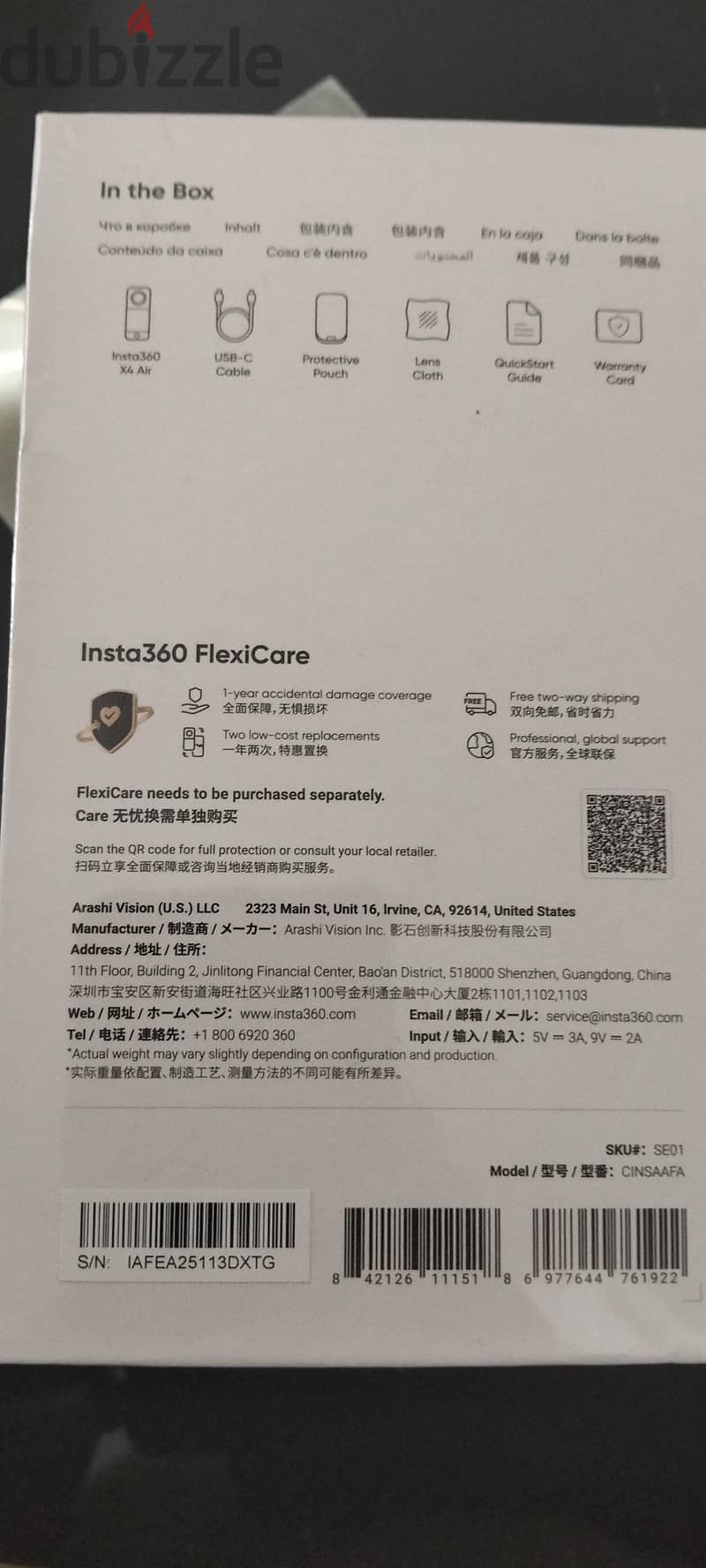 insta ×4 Air 8k 360 2