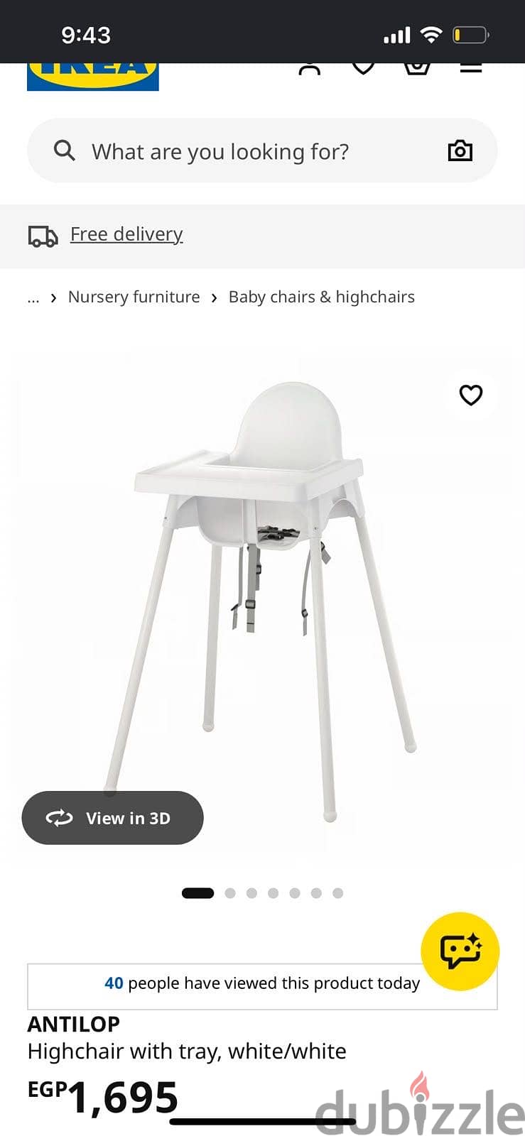 Ikea high chair 1