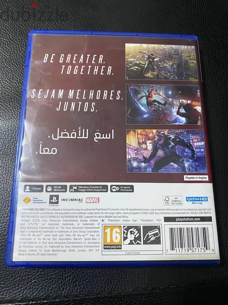 SpiderMan 2 PS5 CD - Arabic Edition 2
