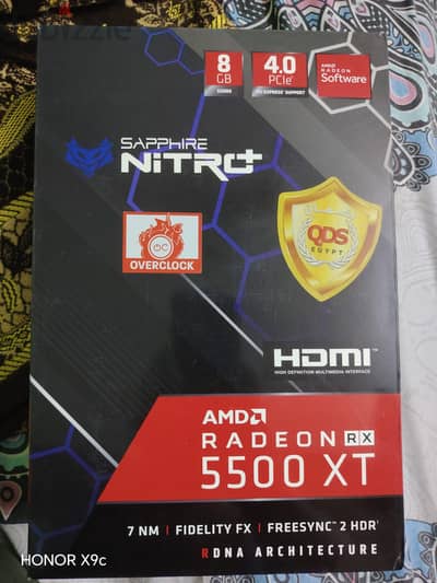 للبيع كارت شاشة Sapphire Nitro+ AMD Radeon RX 5500 XT 8GB