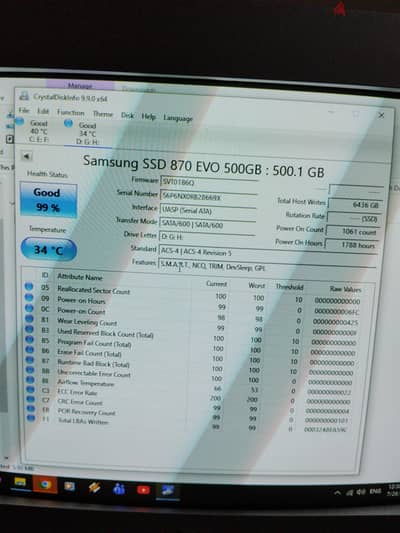 Hard disk Ssd 500 giga samsung