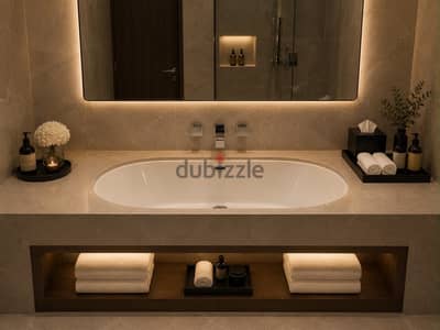 حوض ايديال ساقط رخامه