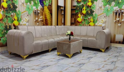 ركنه كسر زيرو خشب كونتر قوايم زان قماش همر قطيفه مقاس 2.5*2