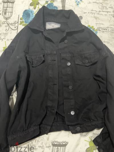 Black denim jacket