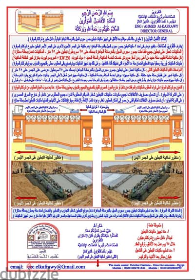 ماكينات تبطين جسور مجرى المياة بالخرسانة الجاهزة.