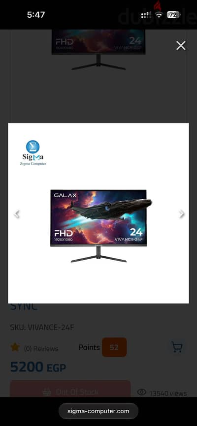 Gaming monitor fhd 144hz ips
