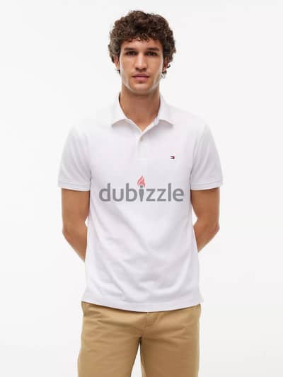 Regular Fit Stretch Tommy Polo - Fresh White