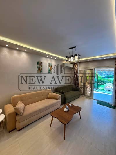 شالية ارضى بجنينة مفروش بالكامل بالتكيفات للبيع فى ستيلا هايتس سيدي عبد الرحمن Stella Heights  فى موقع متميز فيو على حمام السباحة جاهزة للاستلام فورى