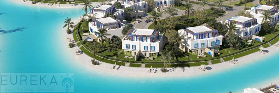Villa town house immediate delivery fully finished Lagoon view at Naia Bay, رأس الحكمة | 10% down payment and installment over 10 years || next to Fouka Bay - (Fouka Bay) and Azha