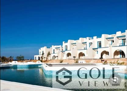 For sale, ground chalet with garden, 3 rooms, view, swimming pool, in Mountain View Ras El Hekma, prime location, immediate receipt, Crete phase, paid