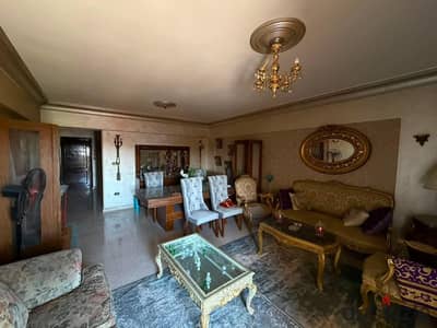 Apartment for sale in Nierko Maadi 170m fully furnished | 3 rooms and 2 bathrooms and private garage and elevator | Special price negotiable