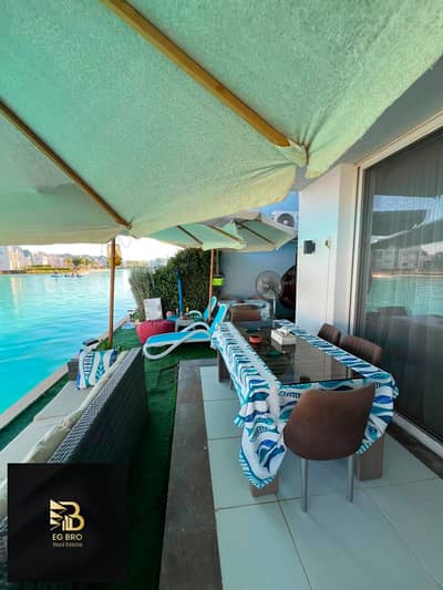 Prime Ground Chalet with Garden & Direct Lagoon View for Rent in Fouka Bay