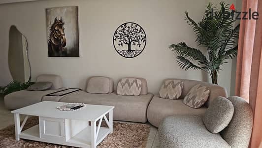 Furnished apartment for rent in Al Rehab directly in front of the services