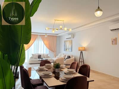 Apartment for rent in October Plaza Sodic, 164 square meters, two bedrooms, three bathrooms, second floor, furnished to hotel standards