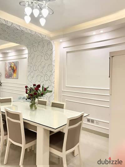 Furnished Apartment for Rent – ​​Madinaty (Al Rehab City)  139 sqm New Phase 7 First Floor North-facing – Park view 3 Bedrooms 3 Bathrooms Custom
