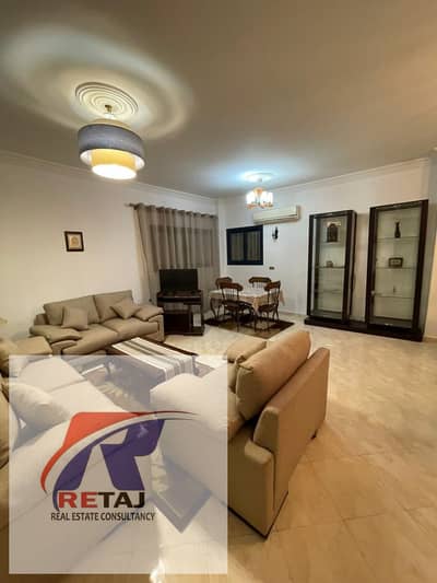 Furnished apartment for rent, 140 sq m, in Al Narges Buildings, on the main road.