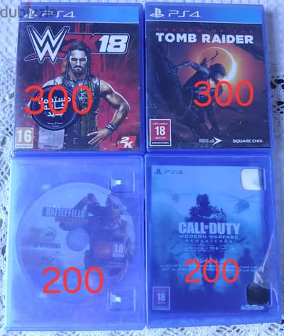 shadow of the tomb raider call of duty, battlefield hardline,2k18
