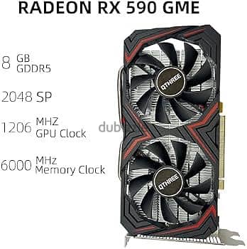 كارت شاشه rx 590 نسخه gme  كسر زيرو