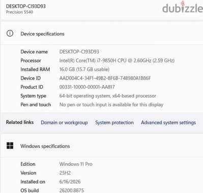 Dell latitude 5540 used like new