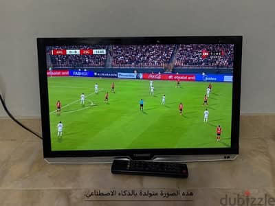 شاشة تورنيدو LED 24 بوصة HDMI بالحامل والريمرد– بحالة ممتازة