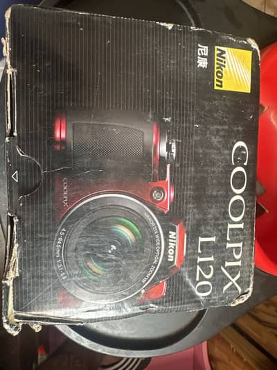 كاميراnikon coolpix l120لون burgundy المميز_زيرو بلكرتونه ولم تستخدم