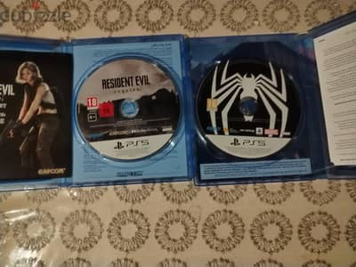 قرص لعبة RESIDENT EVIL و SPIDER MAN