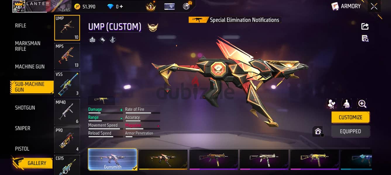 free Fire account mena 1