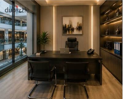 Office for sale 30 inside an administrative building in Walk in mall at a competitive price, with a direct front on the central axis in October at the lowest price and the longest repayment period and special discounts