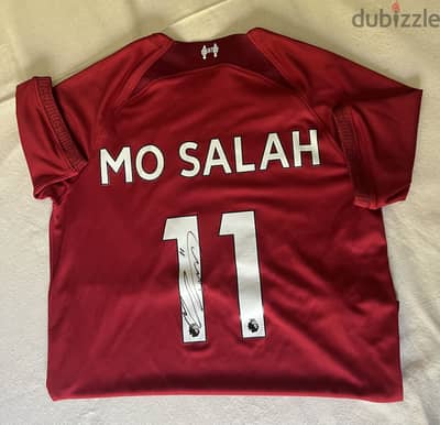 Liverpool Mo Salah hand signed jersey