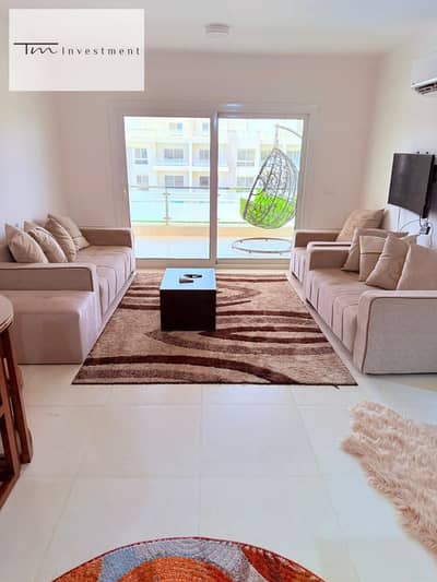 Penthouse for sale at less than the company price, fully finished, super lux, direct on the lagoon in Aroma Village - Ain Sokhna