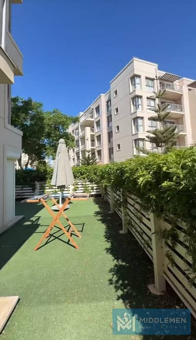 Ground Floor Chalet with Garden for Sale Ready to move Golf and Natural Lagoon View 1 Minute Walk to Beach and Clubhouse in Verdi Marassi north coast