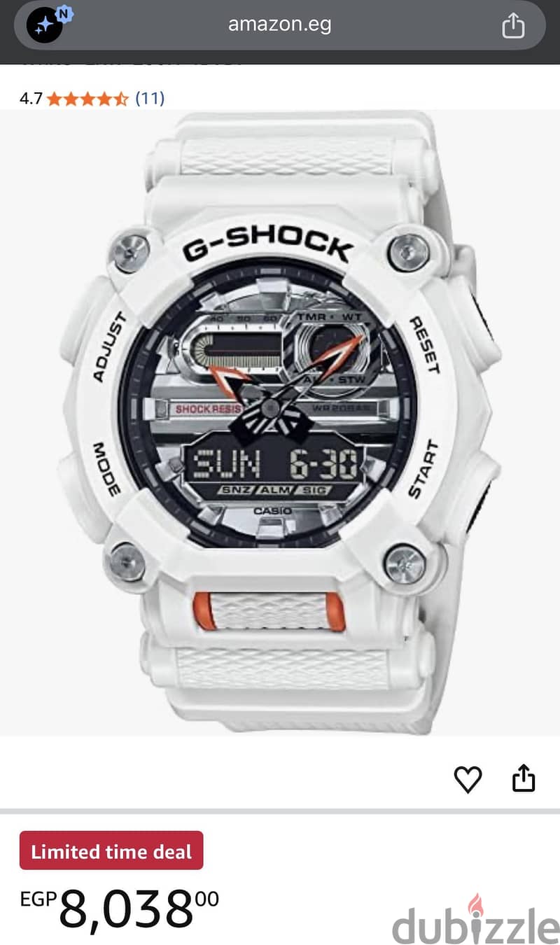 Casio G-Shock watch GA-900AS-7A 5