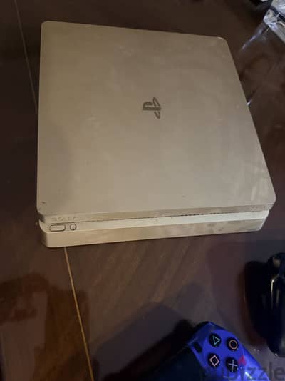 Playstation 4 slim gold limited edition with 3 controllers