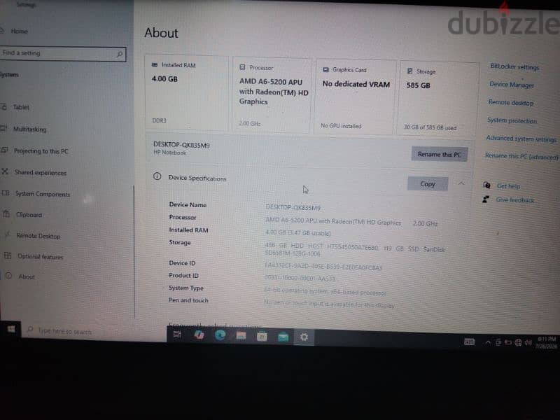Hp Notebook laptop 1