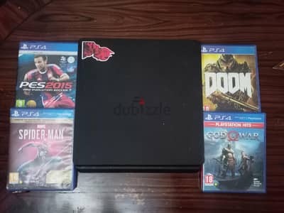 ps4 slim + 4 games