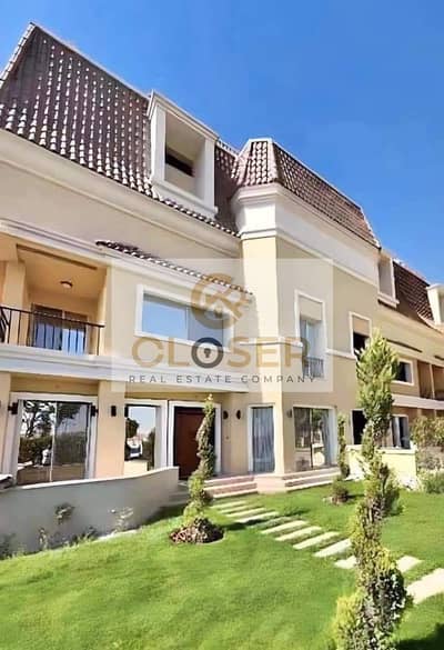 اخر اس فيلا كورنر فوري للبيع بالتقسيط علي 12 سنة + خصم 50% في سراي Sarai علي طريق السويس مباشرة