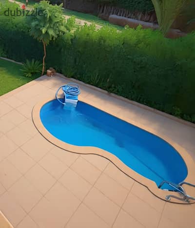 For rent, furnished Villa model W in Madinaty, super lux swimming pool.