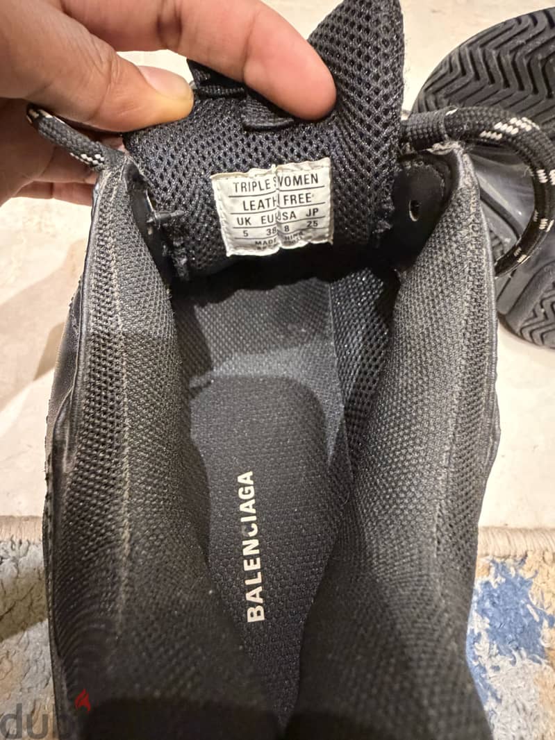 Authentic Balenciaga Triple S All Black | 4