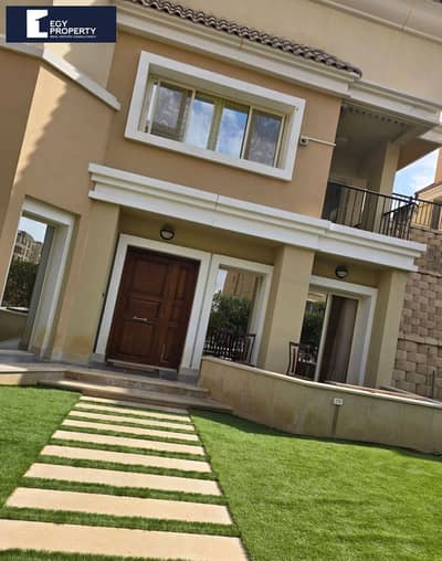 The lowest price S villa for sale in sarai new Cairo with early delivery and remaining installments